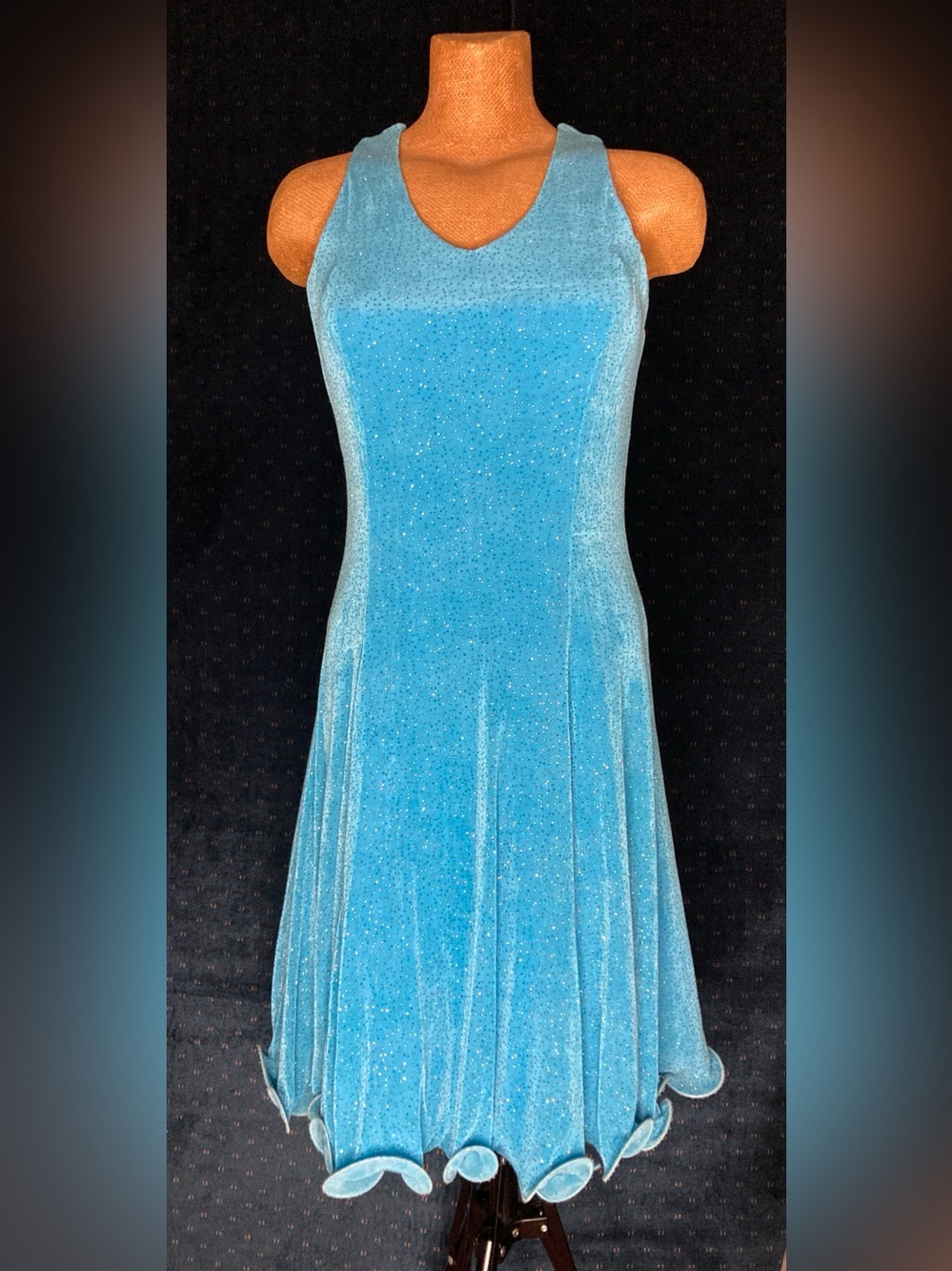 Rivar's Stretchy Sparkly Show Choir Dress Size 5/6 (Small) Measurements in pics